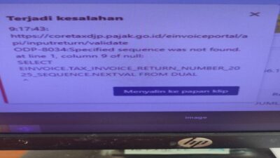 Ilustrasi Tidak bisa membuat Nota Retur Masukan di Coretax