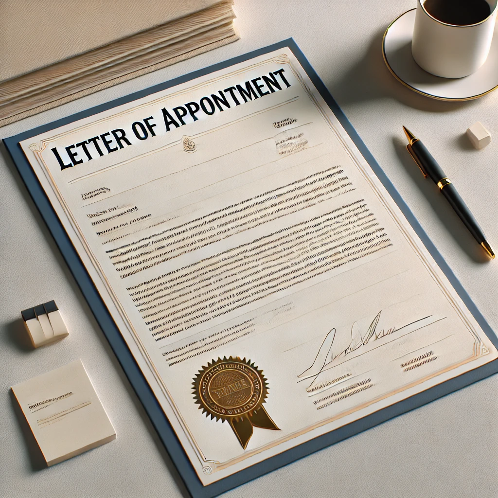 llustrasi Dokumen Letter of Appointment
