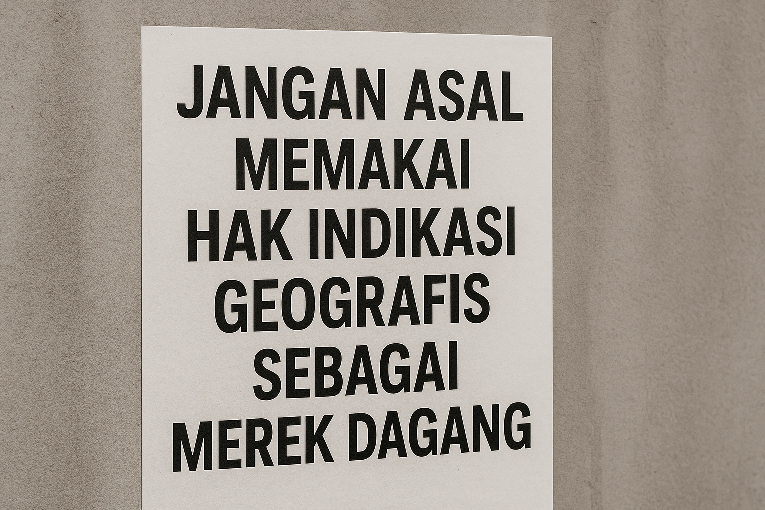 Ilustrasi Hak Indikasi Geografis